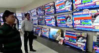 Watch: TV showroom broadcasts annual budget session live in Bhopal