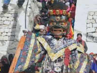 Monks perform spectacular mask dance at Annual Dhosmochey Mela