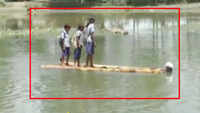 Students forced to cross river on banana stem to reach school in Assam’s Darrang