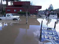 Floodwaters receding north of San Francisco
