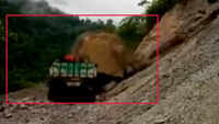 Watch: Huge boulder falls on tractor during landslide in Sikkim’s Soreng