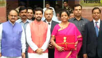 No briefcase this time, FM Nirmala Sitharaman carries a file to Parliament to present Union Budget 2019