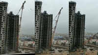 On cam: Crane falls on building in Bhubaneswar due to Cyclone Fani