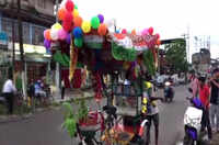 CWC: Rickshaw puller decorates his rickshaw to motivate team India