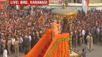 Lok Sabha polls: PM Narendra Modi begins roadshow in Varanasi