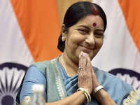 Watch: Moroccan singer welcomes Sushma Swaraj with Mahatma Gandhi's favourite bhajan