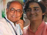 Bhopal seat candidates Digvijay, Pragya addresses public rally on the last day of election campaign