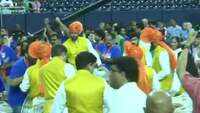 Howdy Modi: Drums being played at NRG stadium in Houston, Texas