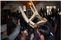 Himachal Pradesh: Congress factions hurl chairs at each other as new state unit chief assumes office