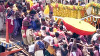 Puri: Devotees carry idols of sibling deities to Jagannath Temple