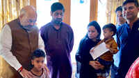 Union home minister Amit Shah meets family of slain J&K police officer