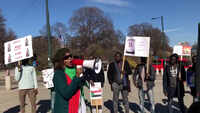 Sudanese protestors continue pro-democracy demonstration in Oslo after military coup