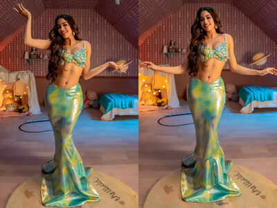 Janhvi Kapoor steps into the world of 'The Little Mermaid', dresses up as Princess Ariel - WATCH video