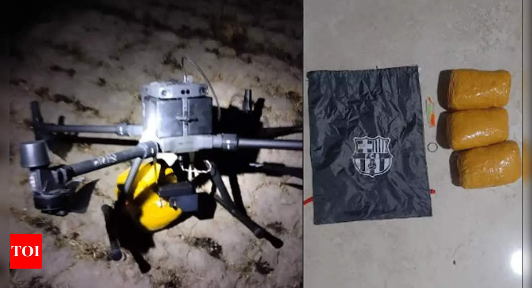 Bsf Shoots Down Pakistani Drone Carrying Narcotics Near Amritsar Border