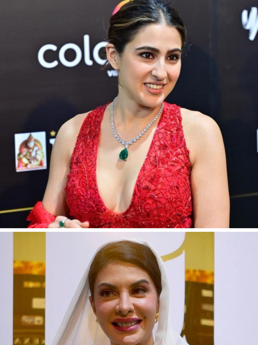 Iifa Sara Ali Khan Sizzles In Red Jacqueline Fernandez Joins