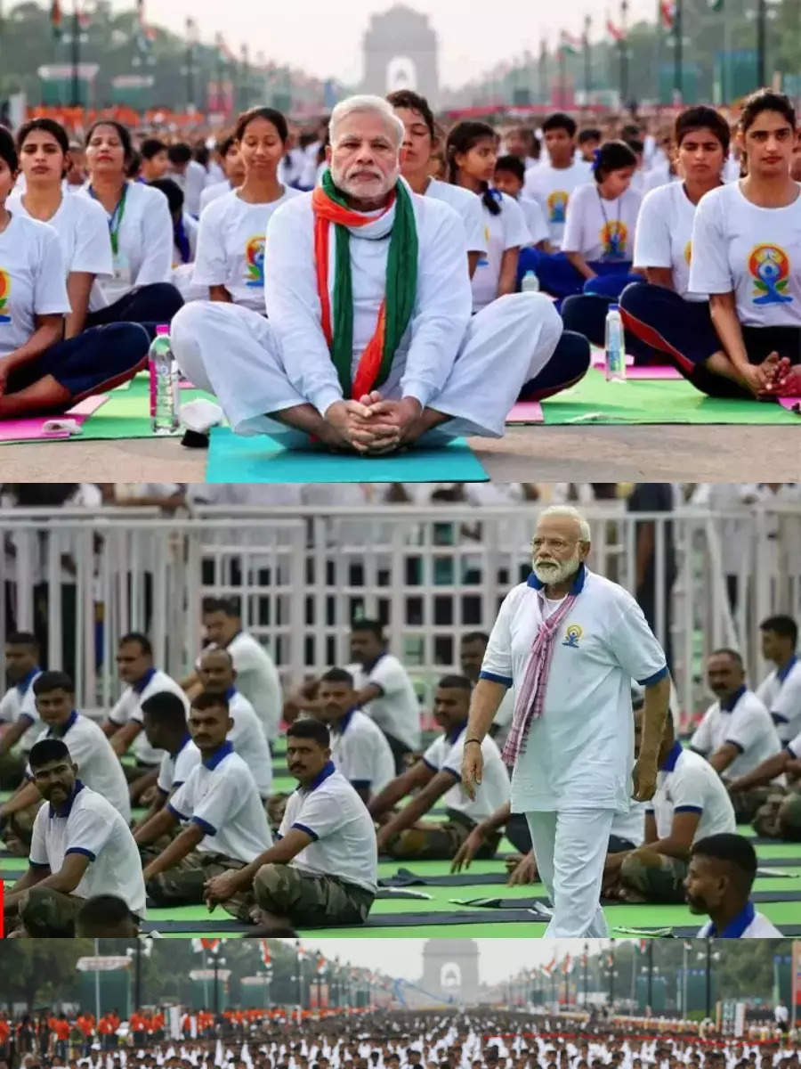 Yoga Day 2023 How PM Modi Celebrated International Yoga Day Over The