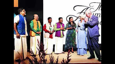 Sculptures made from invasive plants by tribals find a place in royal palace