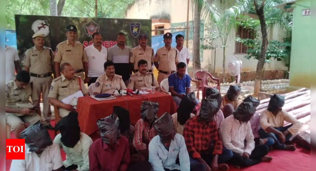 Task Force Arrests 20 Red Sanders Smugglers In Andhra Pradesh