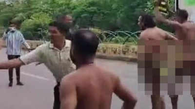 Around Youths Hold Nude Protest In Raipur Demand Action Against