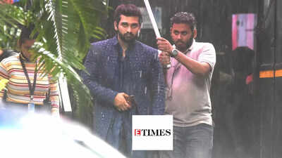 Akhil Sarthak turns heads in Mumbai with a striking sherwani; see pics