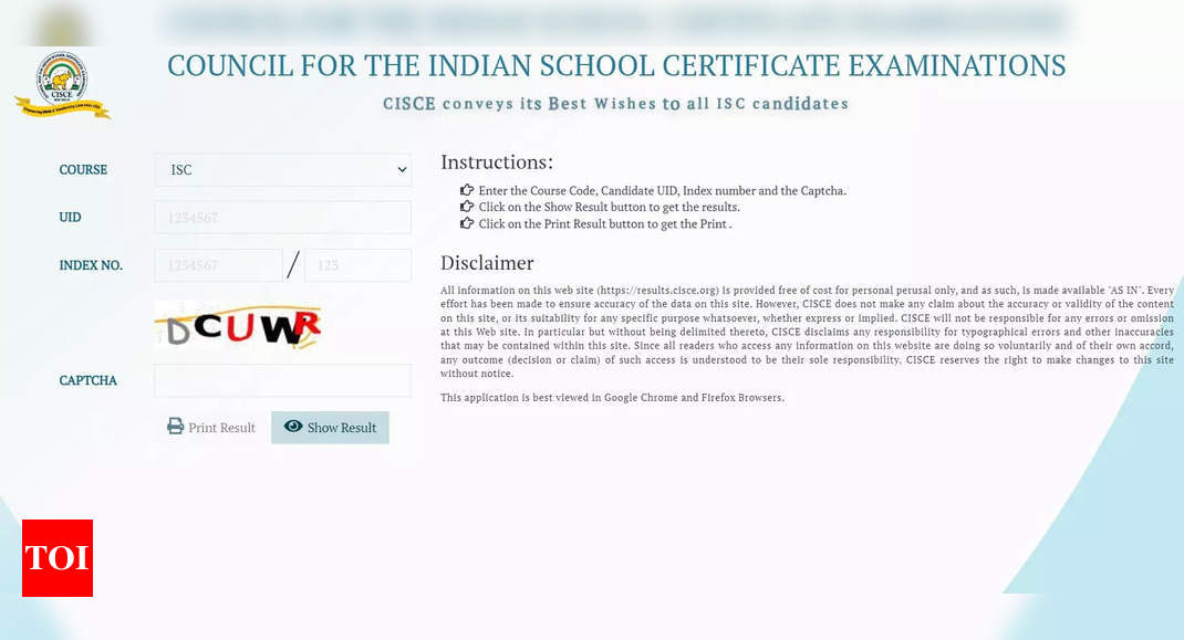 Cisce Isc Th Compartment Result Out At Cisce Org Direct Link