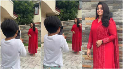 Watch: Mahalakshmi turns shutterbug for mommy Kavya Madhavan