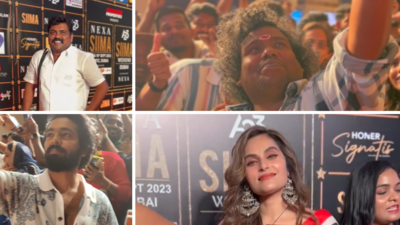 SIIMA 2023: Kaali Venkat, Yogi Babu, & GV Prakash walk the red carpet in style