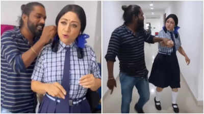 This video of Vinaya Prasad's troublesome school kid avatar is too cute to be missed!