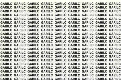 Can you spot the correct spelling of "garlic" under 10 seconds in this optical illusion?