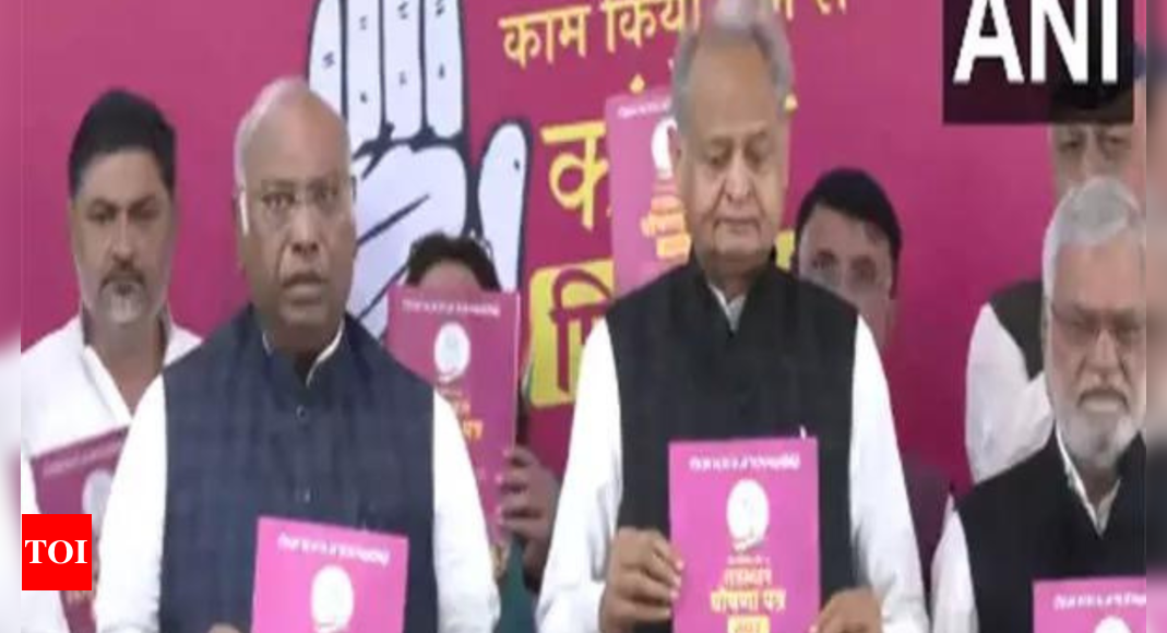 Ahead Of Rajasthan Assembly Polls Congress Releases Manifesto Pledges