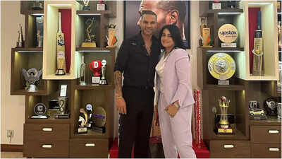 Pakkhi Hegde shares a photo with cricketer Shikhar Dhawan on his birthday