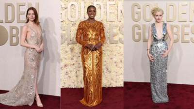 Metallic-shimmer trend dominated the red carpet at the Golden Globes 2024