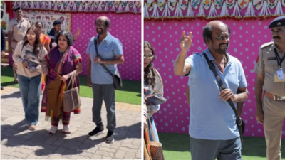 Rajinikanth arrives in Guajrat Jamnagar with family to attend Anant Ambani and Radhika Merchant's pre-wedding bash