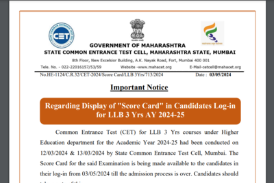 MH CET 3 Year LLB Result 2024 Declared At Cetcell Mahacet Org Here S