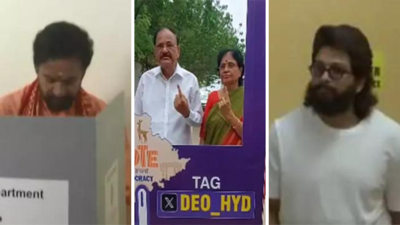 Former Vice President Venkaiah Naidu, Kishan Reddy, Allu Arjun among early voters in Telangana