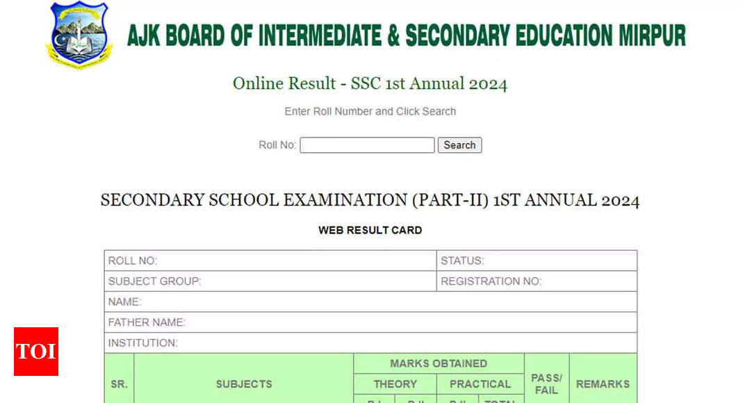 AJK BISE Class 10 Result Announced At Ajkbise Net 74 27 Pass Rate