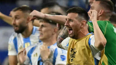 After Tears Limping Lionel Messi Celebrates Lautaro Martinez Goal In