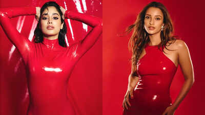 Janhvi Kapoor vs Triptii Dimri: Who wore the red latex dress better?