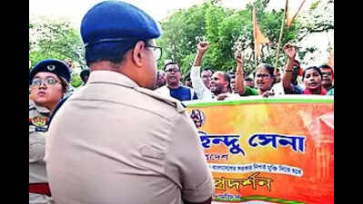 Protests in Tripura against monk’s arrest in Bangladesh