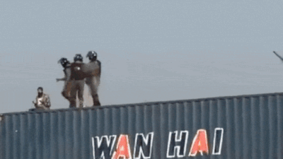 Video: Security forces brutally push praying protester from container in Pakistan