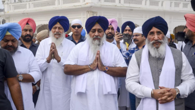 Cleaning utensils, shoes over SAD rule 'mistakes': Akal Takht issues religious punishment for Sukhbir Singh Badal
