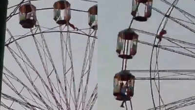 A narrow escape: 13-year-old girl left dangling on Ferris wheel in Uttar Pradesh; watch
