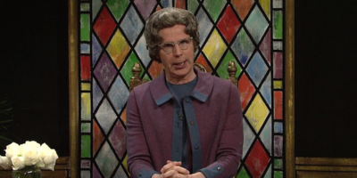 Dana Carvey brings back the church lady for a scathing commentary on 2024 on SNL