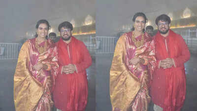 PV Sindhu offers prayers at Tirumala temple for first time after her wedding