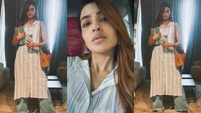Samantha Ruth Prabhu's effortless chic look: Perfect kurta and jeans for busy workdays