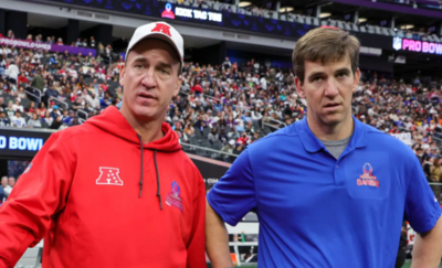 “That’s offensive, it's annoying,” says Pro Football Hall of Famer Peyton Manning for former Giants QB Eli Manning’s three-peat win prediction at Pro Bowl 2025