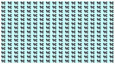 Optical illusion: Only those with sharp vision can spot the number 34 hidden among inverted 43s in 5 seconds