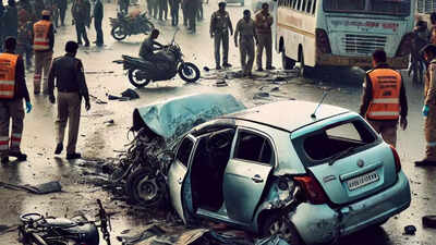 2 Maha Kumbh pilgrims dead, 3 injured after car collides with stationary bus in Varanasi