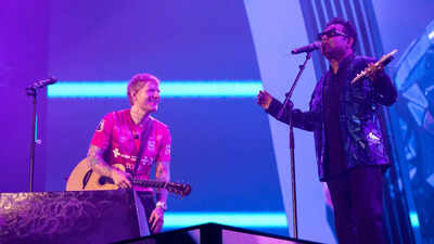 Shape Of You x Urvasi: Ed Sheeran groves with AR Rahman in Chennai