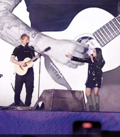 Ed Sheeran sings Chuttamalle with Shilpa Rao in Bengaluru